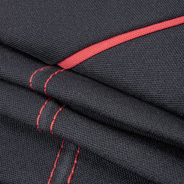 ARNEZI A0508005 Чехол-рубашка на переднее сиденье с подголовником черный с красной строчкой 4пр - 3