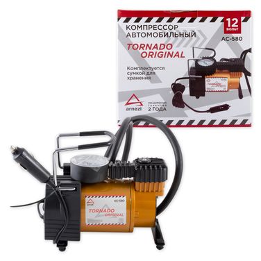 ARNEZI AC580 ORIGINAL Компрессор 10Атм 30л/мин 110Вт 10А 12В tornado - 4