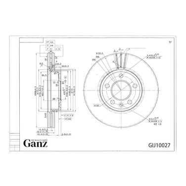 GANZ GIJ10027 Диск тормозной передний | перед | - 3