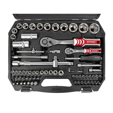 ARNEZI R0900082 Набор инструментов 82 пр. 1/4dr, 1/2dr - 2