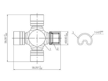 SAT STC7126ZE00A Крестовина nissan armada ta60/titan a60/infiniti qx56 - 1