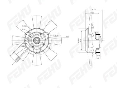 FEHU FFC1124 Электровентилятор охлаждения (без кожуха) для VAZ 2103-2110, ГАЗ 3110 - 2