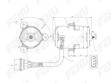 FEHU FFC1084 Электровентилятор охлаждения (без кожуха) для Skoda Octavia (96-)/vw Golf IV (96-) - 2