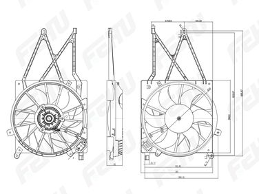 FEHU FFC1006h Электровентилятор охлаждения с Кожухом с резистором для Opel Astra h (04-) - 2