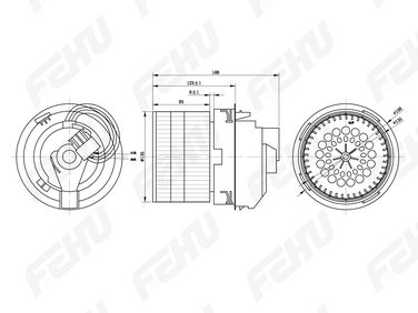 FEHU FFH1137 Электровентилятор отопителя для Lada Vesta (15-)/Renault Logan II (12-) - 2