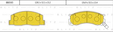 Blitz BB0583 Колодки тормозные дисковые | перед прав/лев | - 1