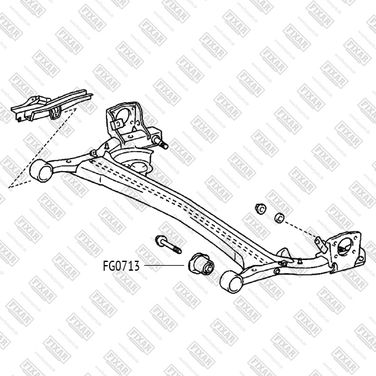 FIXAR FG0713 Сайлентблок задней балки - 2