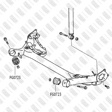 FIXAR FG0723 Сайлентблок задней балки - 2