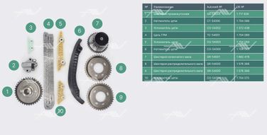 AUTOWELT TK54001 Tk-54001 комплект газораспределения ford 2.4 TDCi 16V h9fa/jxfa - 2