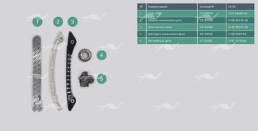 AUTOWELT TK54003 комплект газораспределения ford 2.0i 16V r9da/tpba - 2