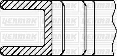 YENMAK 9109814050 88,00 mm. Кольца поршневые ком-т на цил-р - 3