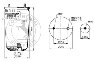 CONTITECH AIR SPRING 4963NP01 Воздушная подушка (опора пневматическая) - 1