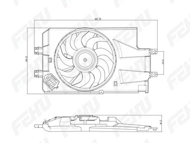 FEHU FFC1131h Электровентилятор охлаждения с Кожухом для VAZ 2190 Granta (15-) (тип kdac) - 2