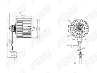 FEHU FFH1145 Электровентилятор отопителя для VAZ 2108-99, 2110-15 - 2