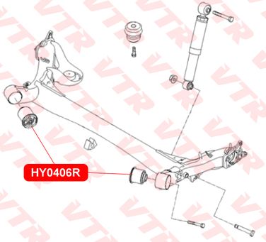 VTR HY0406R Сайлентблок балки задней подвески - 2