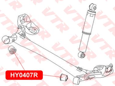 VTR HY0407R Сайлентблок балки задней подвески - 2