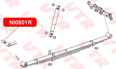 VTR NI0801R Сайлентблок рессоры задней подвески - 2