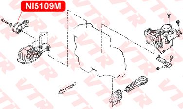 VTR NI5109M Подушка двигателя, правая - 2