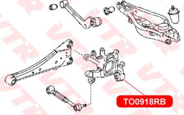 VTR TO0918RB Плавающий сайлентблок цапфы задней подвески - 2