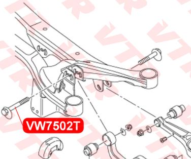 VTR VW7502T Болт регулировки развала колёс - 2
