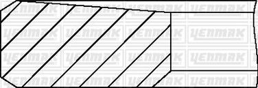 YENMAK 9109843050 91,60 mm. Кольца поршневые к-т на цилиндр 2,50x2,00x4. - 2