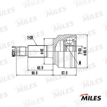 Miles GA20658 Шрус mazda 6 ii/atenza 2.0-2.5 07-12 нар. - 1