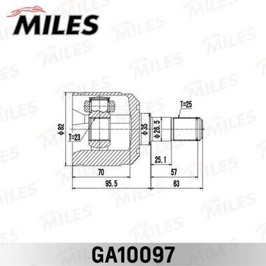 Miles GA10097 Шрус mitsubishi space runner 91-98 внут. - 1