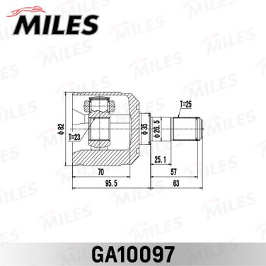 Miles GA10097 Шрус mitsubishi space runner 91-98 внут. - 3