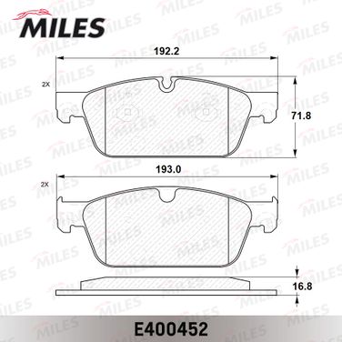Miles E400452 Колодки тормозные mercedes GL x166/ml w166 передние - 2