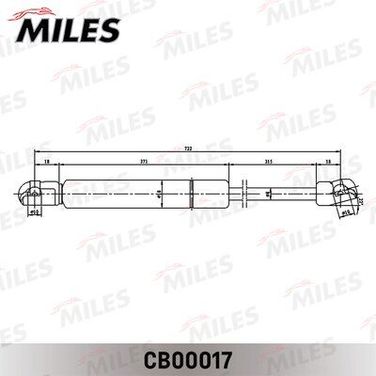 Miles CB00017 Упор газовый капота audi a6/allroad 97-05 - 1