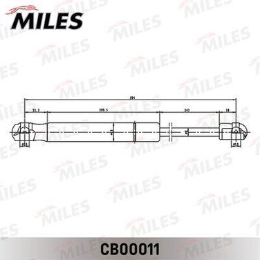 Miles CB00011 Упор газовый кр. багажника skoda octavia без спойлера 6/04- - 1