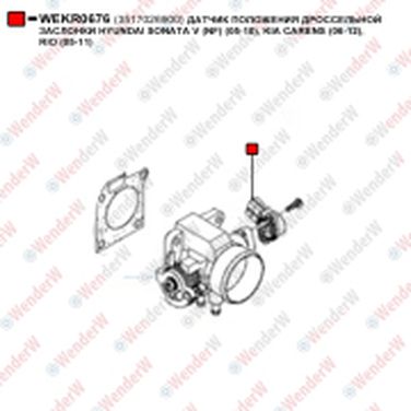 WENDERW WEKR0676 Датчик положения дроссельной заслонки hyundai sonata v (nf) (05-10), kia carens (06-12), rio (05-11) - 1