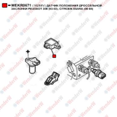 WENDERW WEKR0671 Датчик положения дроссельной заслонки peugeot 306 (93-03), citroen xsara (00-05) - 1