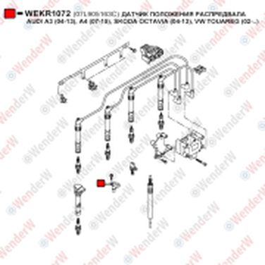 WENDERW WEKR1072 Датчик положения распредвала audi a3 (04-13), a4 (07-15), skoda octavia (04-13), vw touareg (02-..) - 1