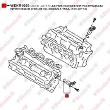 WENDERW WEKR1069 Датчик положения распредвала infiniti m35/45 (y50) (06-10), nissan x-trail (t31) (07-14) - 1