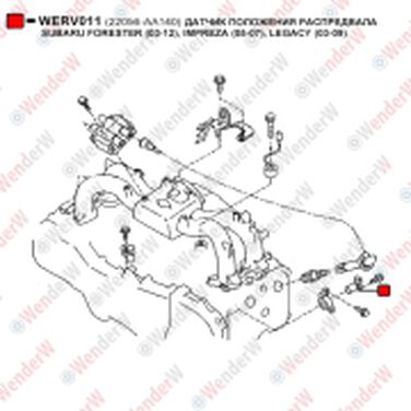 WENDERW WERV011 Датчик положения распредвала subaru forester (03-12), impreza (05-07), legacy (03-09) - 1