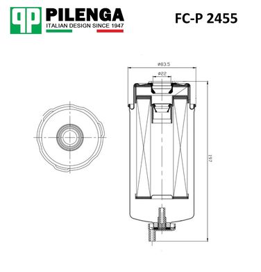 Pilenga FC-P 2455 Фильтр топливный HCV - 2