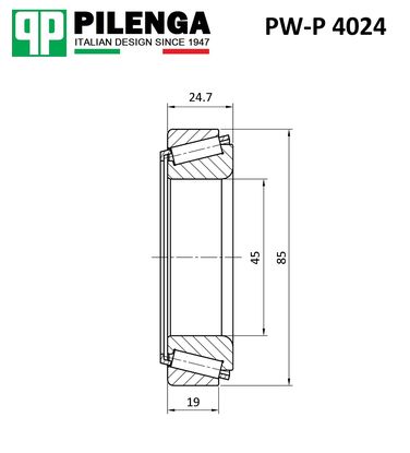 Pilenga PW-P 4024 Подшипник ступицы наружний | перед | - 2