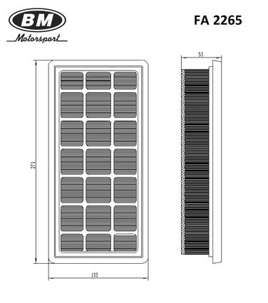 BM FA 2265 Фильтр воздушный - 2