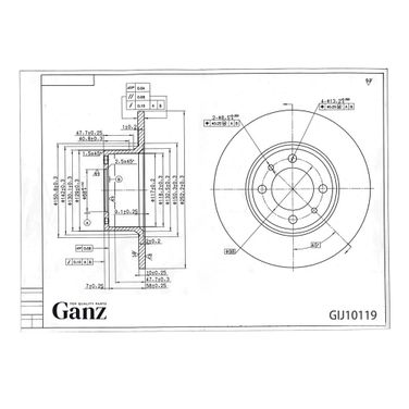 GANZ GIJ10119 Диск тормозной ВАЗ 2101-07 - 3