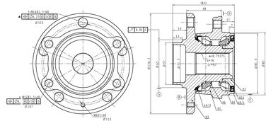 GANZ GIK05011 Ступица передняя в сборе L=R vw/audi/skoda/seat | перед лев | - 3
