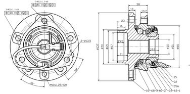 GANZ GIK05013 Ступица передняя в сборе L=R opel Astra H/Zafira b /5 болтов - 3