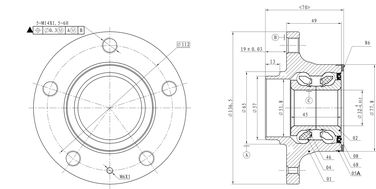 GANZ GIM03007 Ступица задняя в сборе AD VW skoda | перед лев | - 3