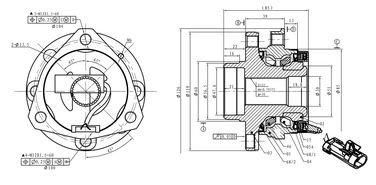 GANZ GIK05028 Ступица передняя в сборе L=R opel Astra g +abs /4отв | перед лев | - 3
