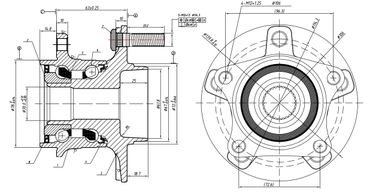 GANZ GIM03030 Ступица задняя в сборе L=R mazda cx-7 | зад лев | - 3