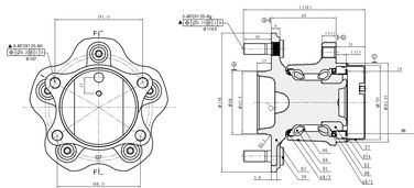 GANZ GIM03040 Ступица задняя в сборе L=R /2wd nissan Qashqai 1.6/2.0l/1.5dci 06-> /2wd | зад лев | - 3