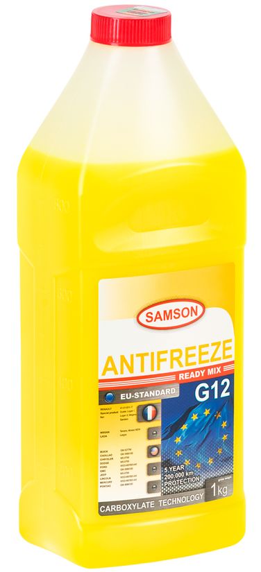 SAMSON 803351 Антифриз, готовый раствор EU-Standard G12 жёлтый -37°c, 1кг - 2