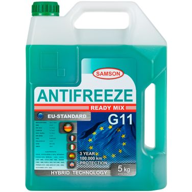 SAMSON 800954 Антифриз, готовый раствор EU-Standard G11 зелёный -37°c, 5кг - 1