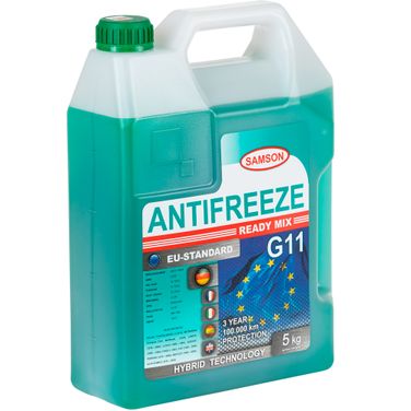 SAMSON 800954 Антифриз, готовый раствор EU-Standard G11 зелёный -37°c, 5кг - 2