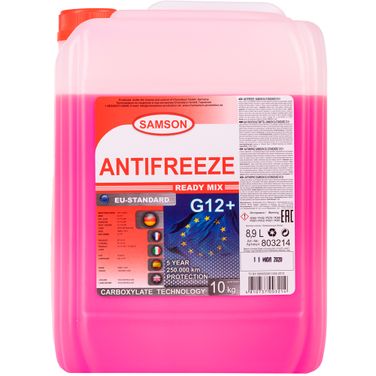 SAMSON 803214 Антифриз, готовый раствор EU-Standard g12+ long life красный -37°c, 10кг - 1
